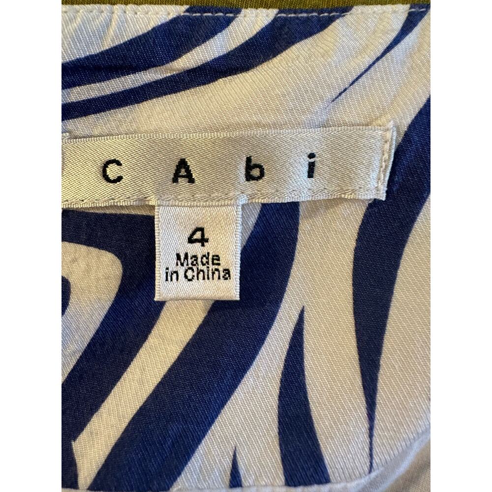 Cabi #470 Lombard Blue Swirl Print Midi Skirt - Picture 4 of 7
